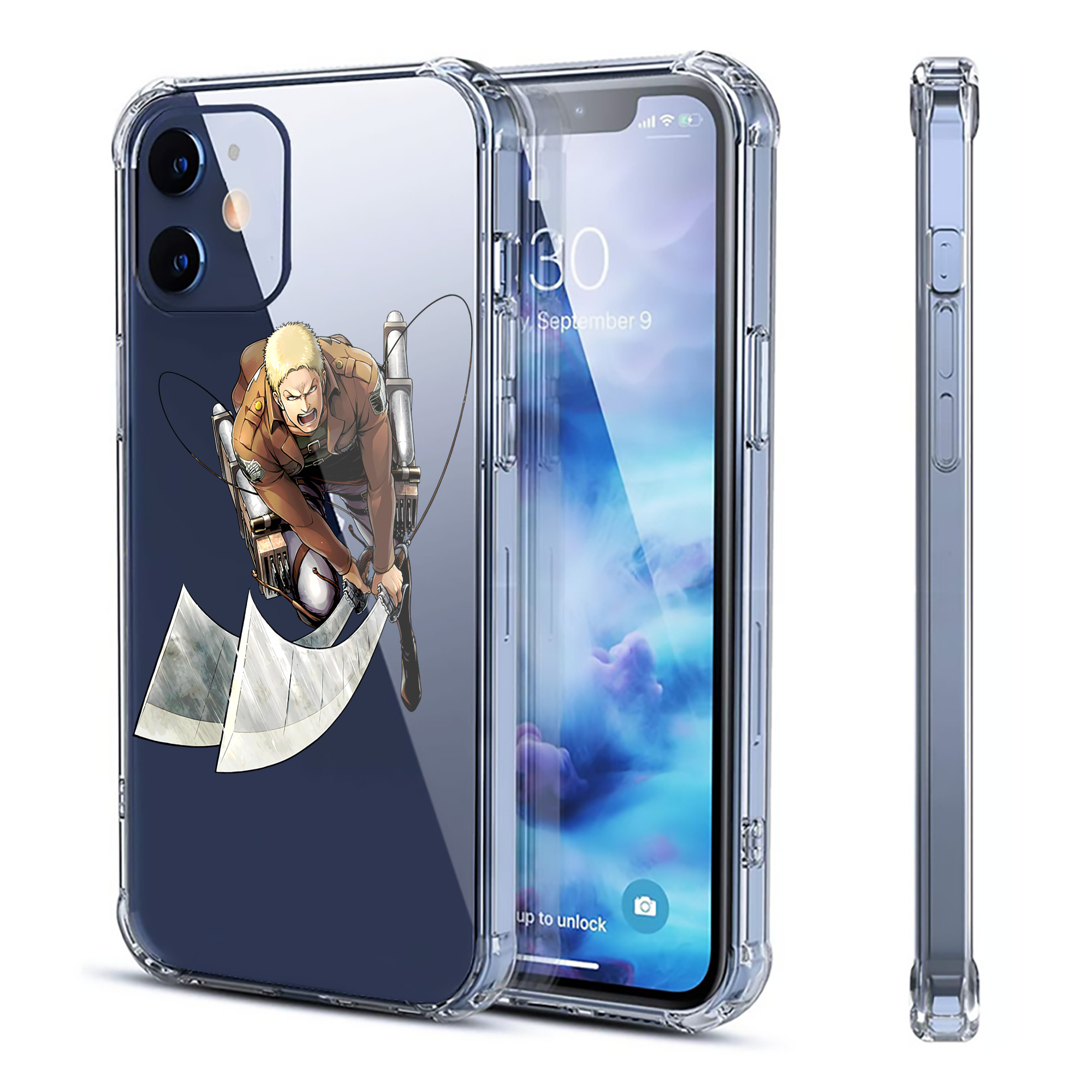 （画像用） 進撃の巨人 ライナー・ブラウン Attack on Titan Reiner Braun 【iPhone 12シリーズ対応】透明スマホケース（クリアソフトケース）